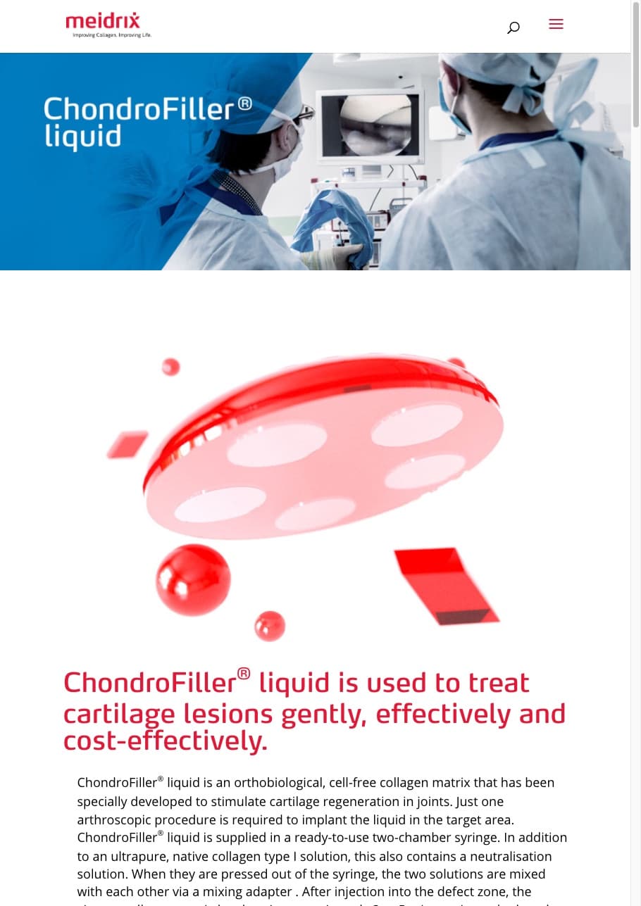 Cover of ChondroFiller® liquid product page